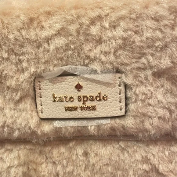 Kate Spade Beige Faux Fur Crossbody Bag - Picture 3 of 5